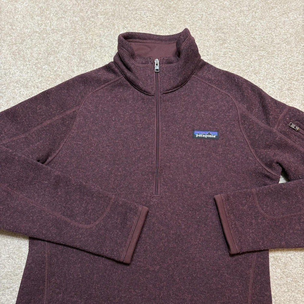 Patagonia Better Sweater 1/4 Zip Fleece Pullover Womens Small Dark Ash STY25617